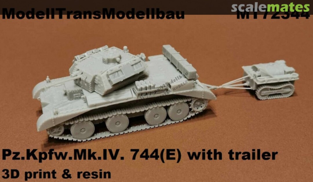 Boxart Panzerkampfwagen Mk IV 744(e) with trailer MT72344 Modell Trans Modellbau Boxart Panzerkampfwagen Mk IV 744(e) with trailer MT72344 Modell Trans Modellbau