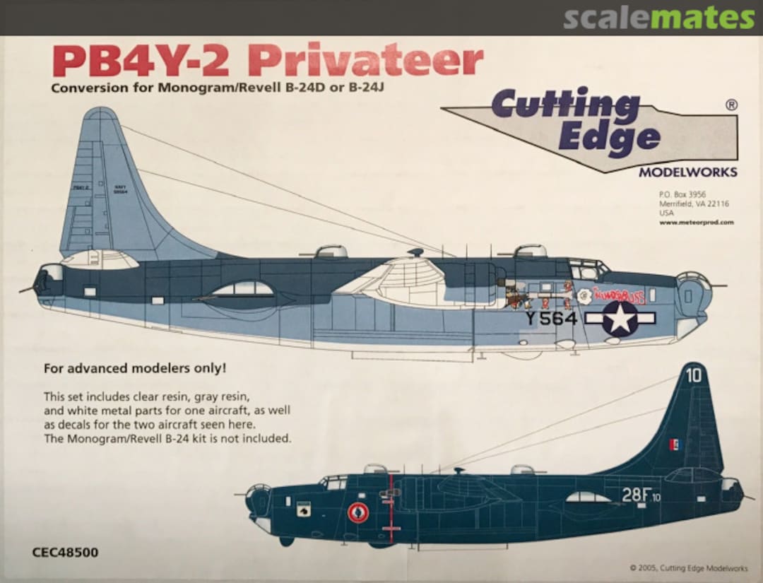 Boxart PB4Y-2 Privateer Conversion Set CEC48500 Cutting Edge Modelworks Boxart PB4Y-2 Privateer Conversion Set CEC48500 Cutting Edge Modelworks