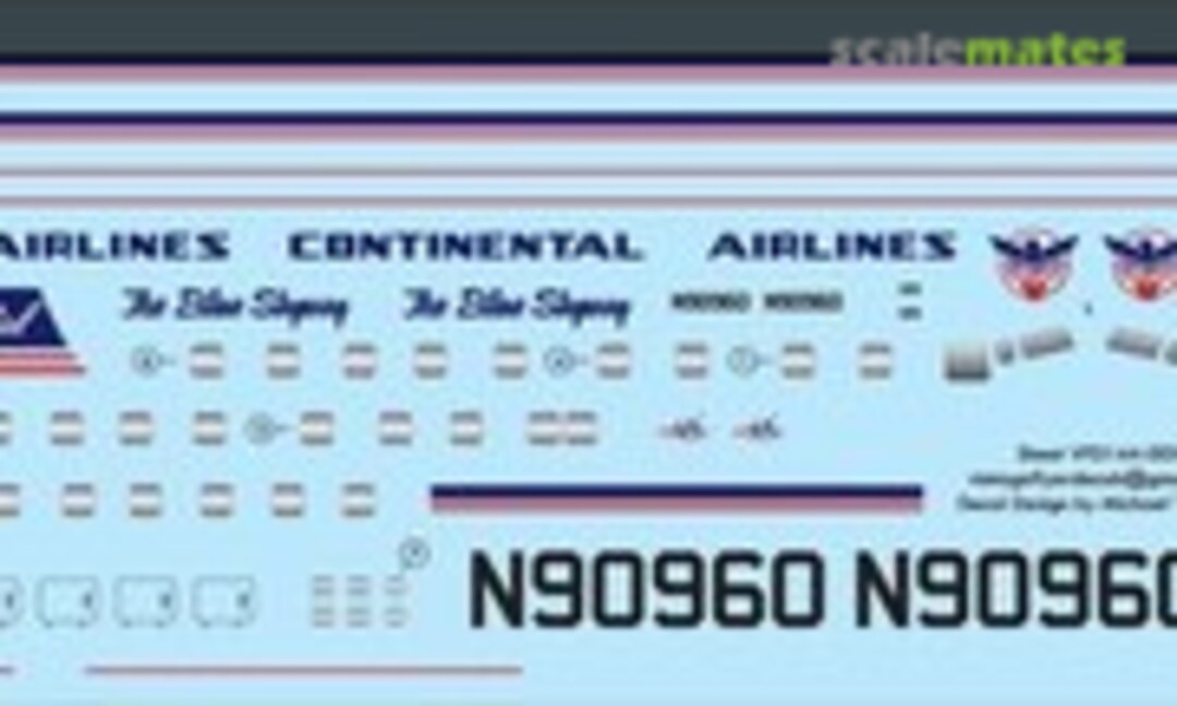 1:144 DC-6B Continental (53) (Vintage Flyer Decals VFD144-007) VFD144-007