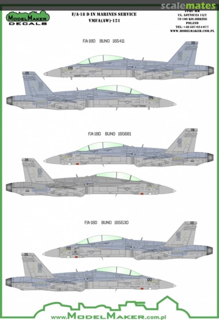 Boxart F/A-18D VMFA-121 Green Knights D48052 ModelMaker Boxart F/A-18D VMFA-121 Green Knights D48052 ModelMaker