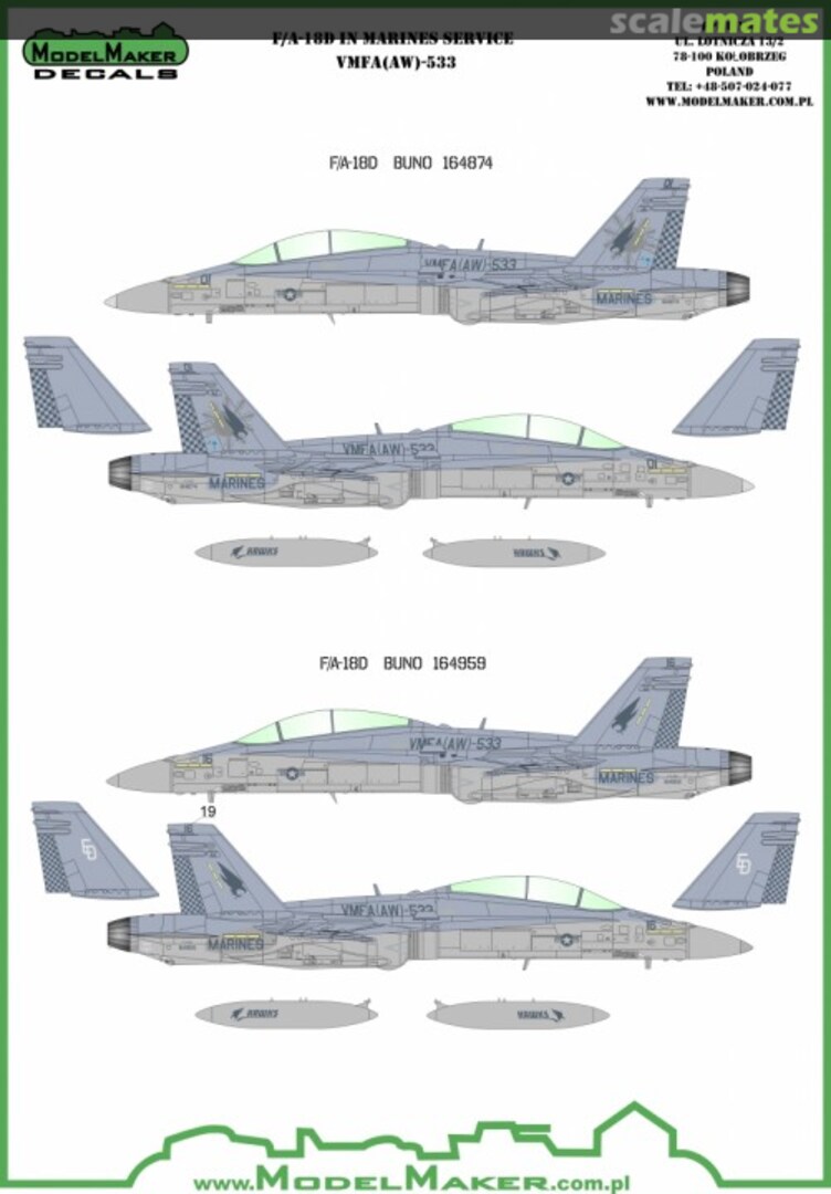 Boxart F/A-18D VMFA-533 Hawks D48053 ModelMaker