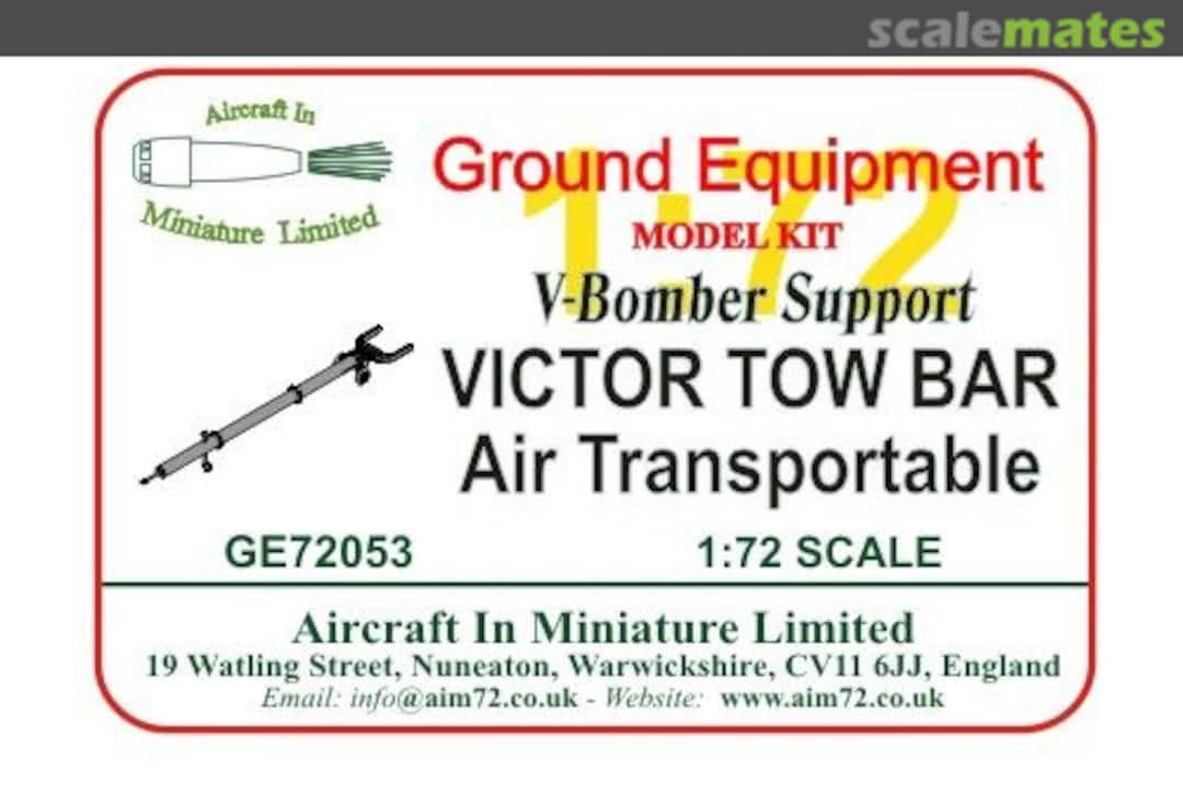 Boxart Victor Tow Bar Air Transportable GE72053 Aircraft In Miniature Ltd Boxart Victor Tow Bar Air Transportable GE72053 Aircraft In Miniature Ltd