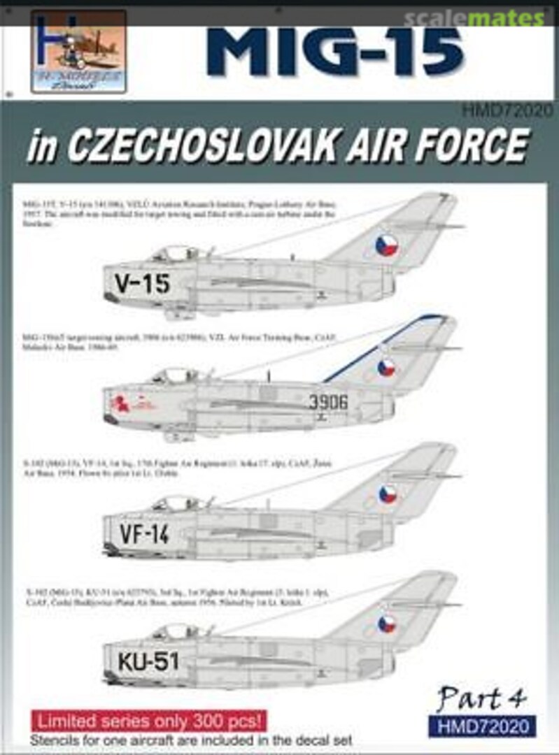Boxart Mikoyan MiG-15 in CzAF, Part 4 HMD72020 H-Models Decals Boxart Mikoyan MiG-15 in CzAF, Part 4 HMD72020 H-Models Decals