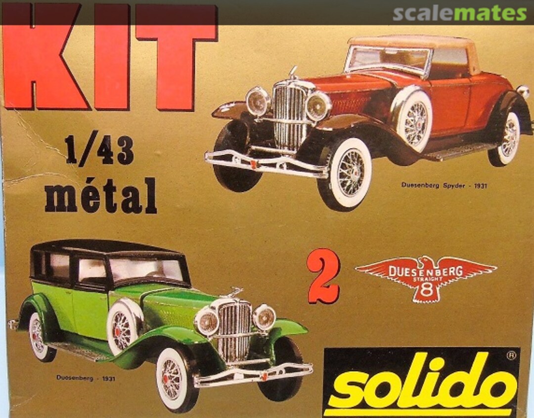 Boxart Duesenberg Spyder + Limousine Solido Boxart Duesenberg Spyder + Limousine Solido