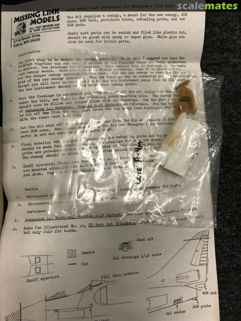 Boxart A-4M Skyhawk (Late) ML00T Missing Link Models Boxart A-4M Skyhawk (Late) ML00T Missing Link Models