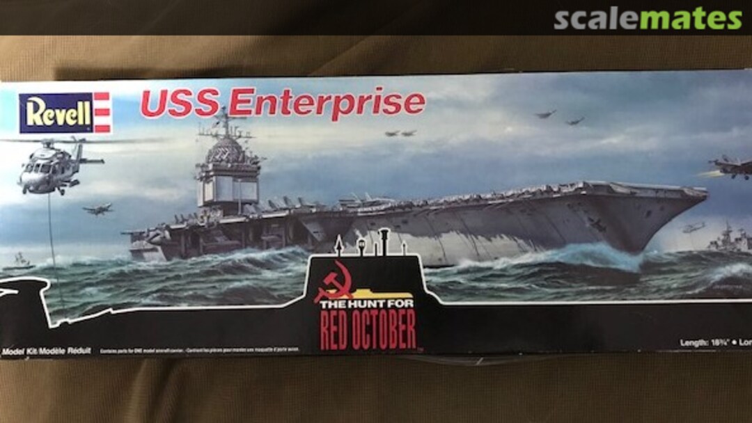 Boxart USS Enterprise 'The Hunt for Red October' 4008 Revell Boxart USS Enterprise 'The Hunt for Red October' 4008 Revell