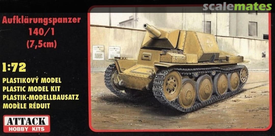 Boxart Aufklärungspanzer 140/1 72815 Attack Hobby Kits Boxart Aufklärungspanzer 140/1 72815 Attack Hobby Kits