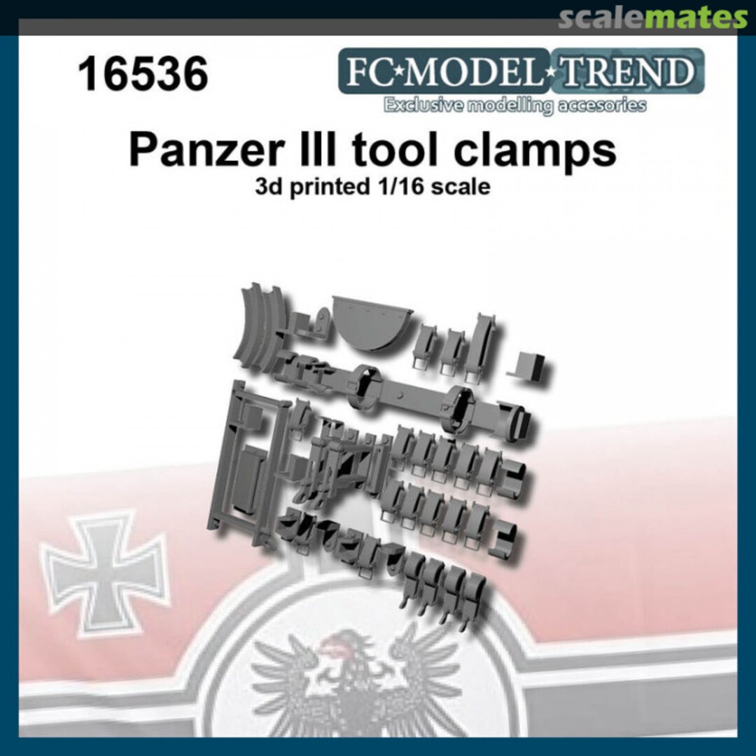 Boxart Panzer III tool clamps 1:16 16536 FC Model Trend Boxart Panzer III tool clamps 1:16 16536 FC Model Trend