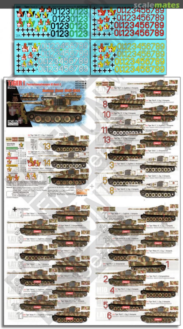 Boxart Schw.Pz.Abt 506 Tiger I's Eastern Front 1943 AXT351056 Echelon Fine Details Boxart Schw.Pz.Abt 506 Tiger I's Eastern Front 1943 AXT351056 Echelon Fine Details