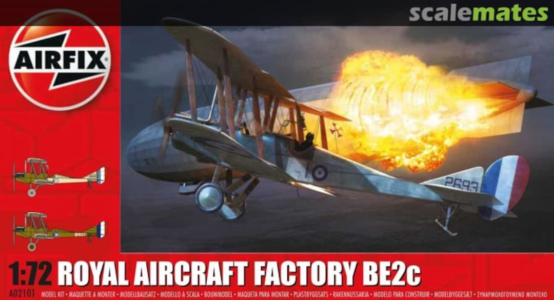 Boxart Royal Aircraft Factory BE2c A02101 Airfix Boxart Royal Aircraft Factory BE2c A02101 Airfix