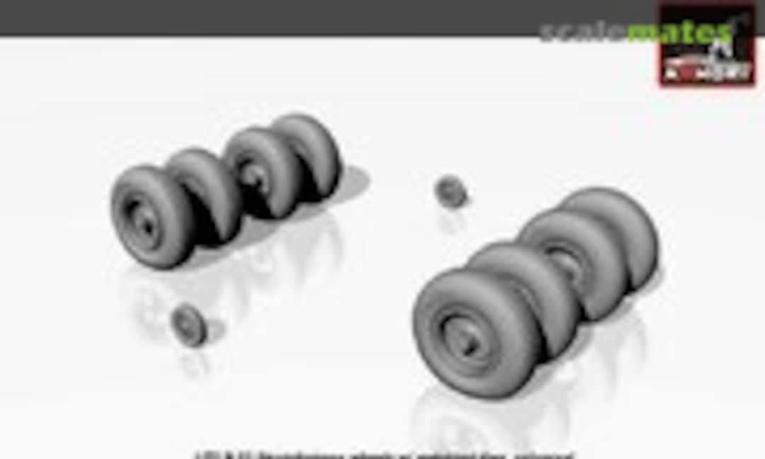 1:72 B-52 Stratofortress wheels, weighted (Armory AW72316)