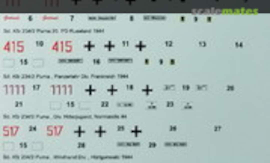 1:72 Sd.kfz 234/2 Puma Westfront und Ostfront 1944 (Peddinghaus-Decals 72 3347) 72 3347