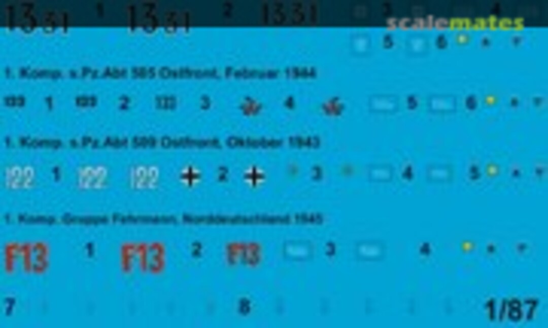 1:87 Tiger I Panzer (Peddinghaus-Decals EP 965) EP 965