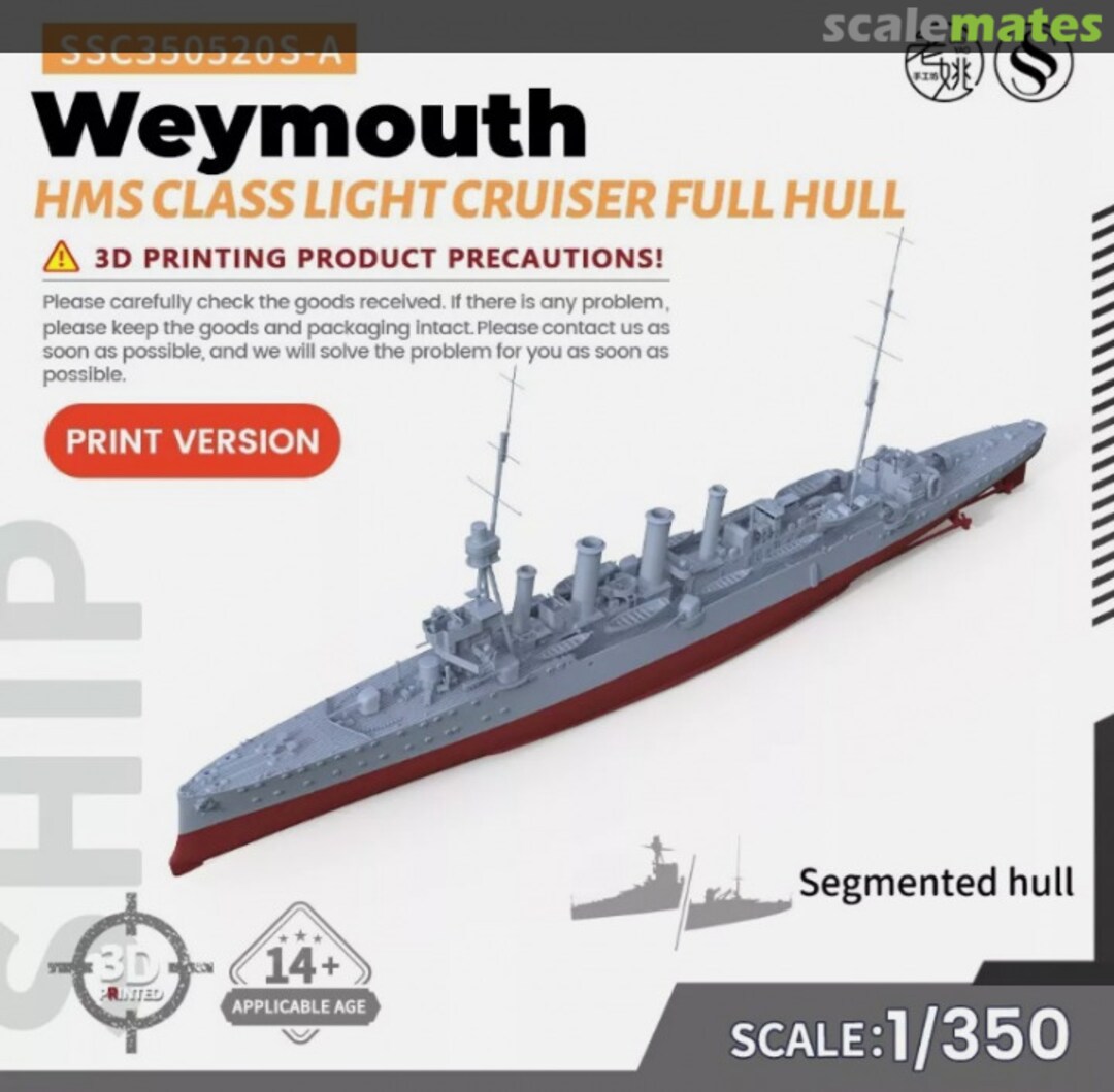 Boxart HMS Weymouth SSC350520S-A SSMODEL Boxart HMS Weymouth SSC350520S-A SSMODEL
