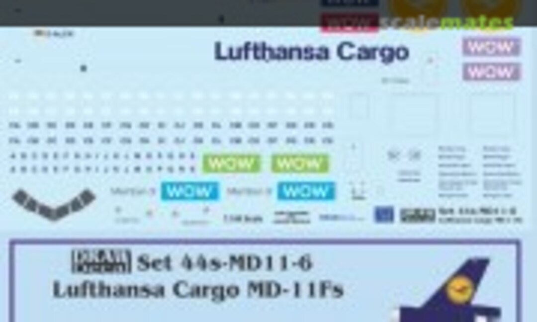 1:144 Lufthansa Cargo MD11Fs (Draw Decal 44-MD11-6) 44-MD11-6