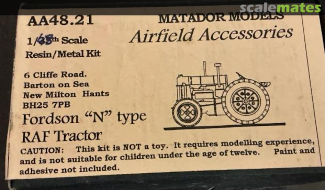 Boxart Fordson "N" type RAF Tractor AA48-21 Matador Models