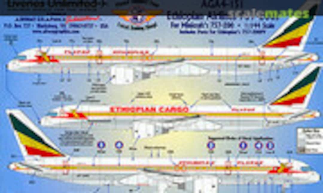 1:144 Ethiopian Airlines 757-200s (Liveries Unlimited/Airway Graphics AGA4-151)