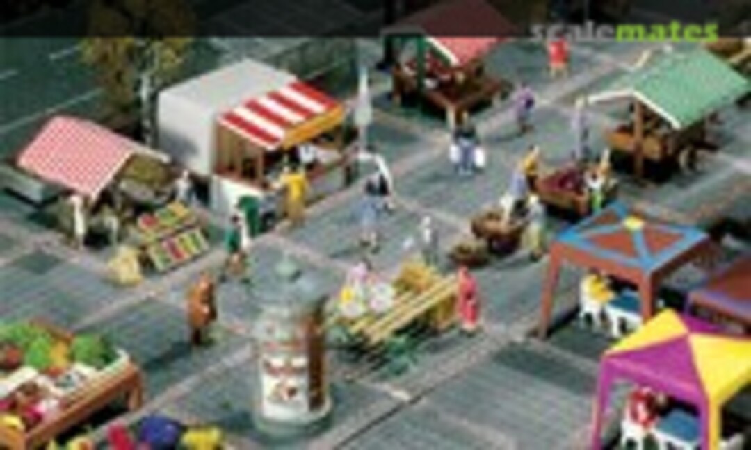 Market stands and carts (Faller 272533)