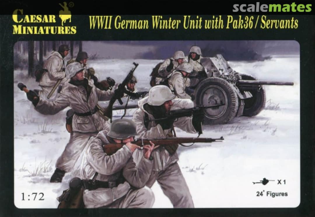 Boxart German Winter Unit with Pak 36 / Servants H097 Caesar Miniatures Boxart German Winter Unit with Pak 36 / Servants H097 Caesar Miniatures