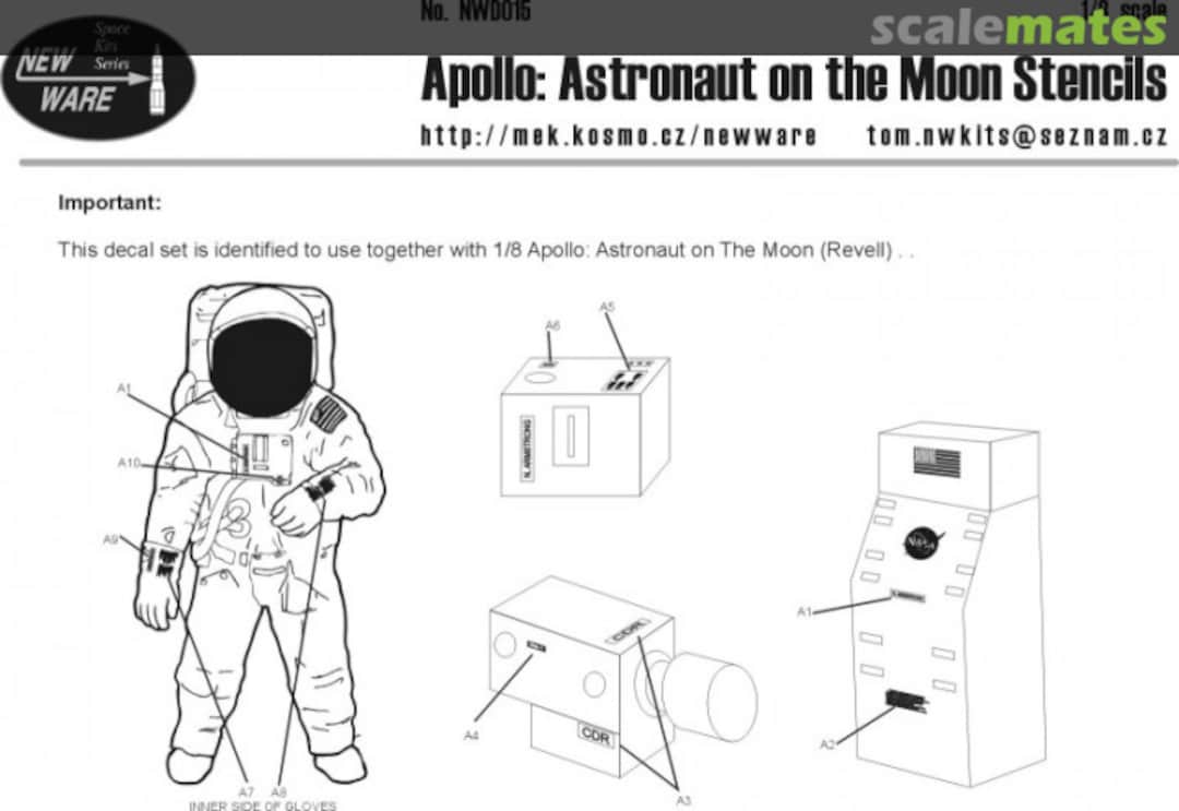 Boxart Apollo: Astronaut on the Moon Stencils NWD015 New Ware Boxart Apollo: Astronaut on the Moon Stencils NWD015 New Ware