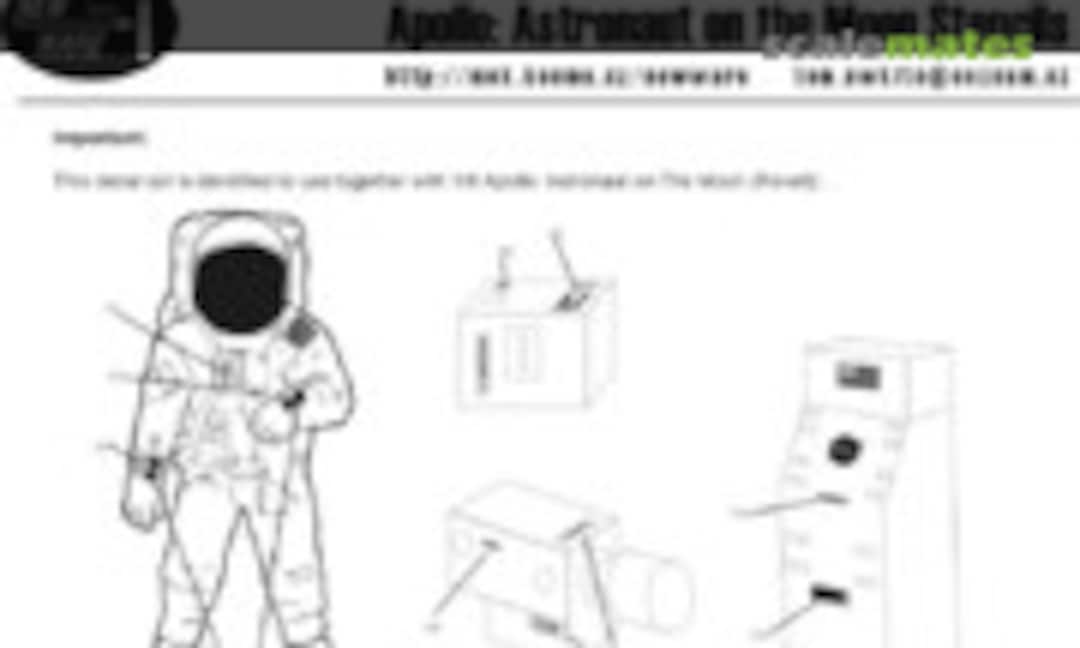 1:8 Apollo: Astronaut on the Moon Stencils (New Ware NWD015) NWD015