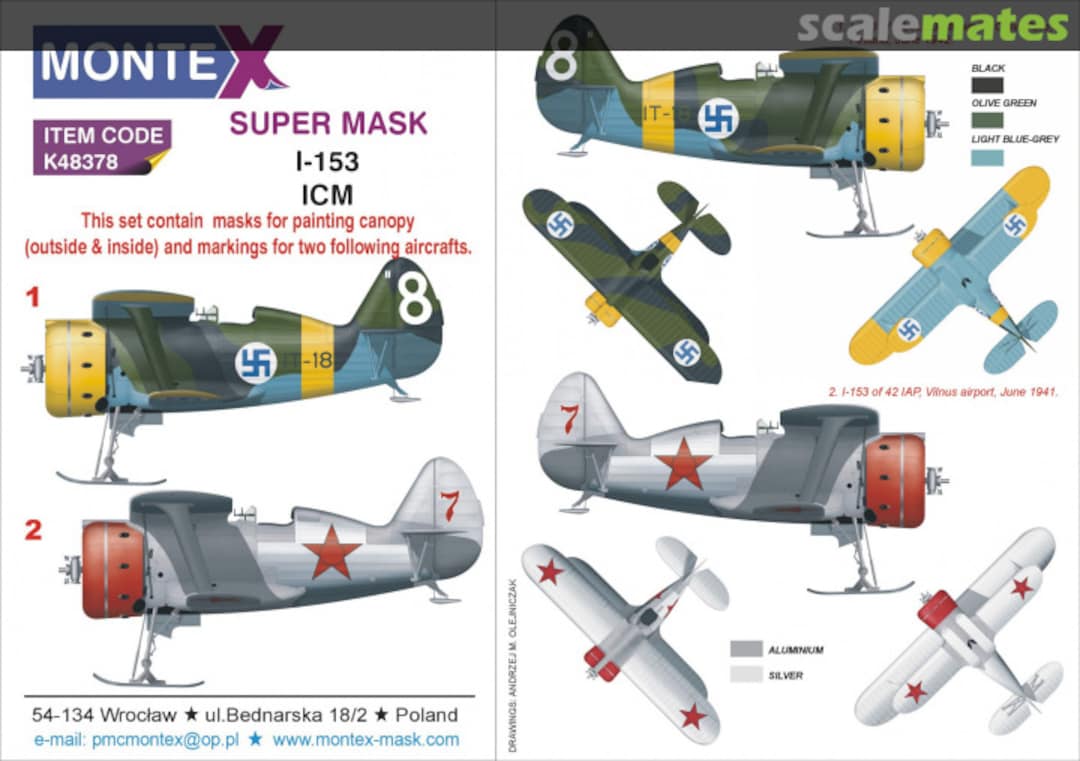Boxart Polikarpov I-153 Chaika K48378 Montex