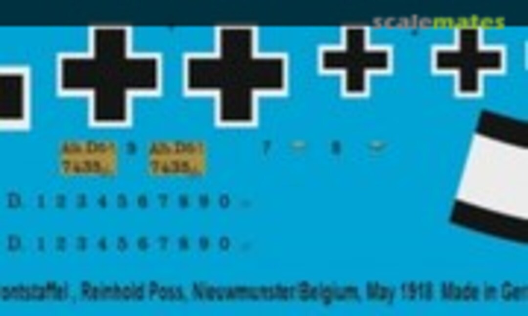 1:48 Albatros D.Va - D.7435/17, Seefrontstaffel, Reinhold Poss, Nieuwmunster, Belgien Mai 1918 (Peddinghaus-Decals 48 3898) 48 3898