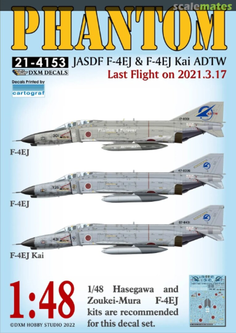 Boxart F-4EJ Kai Phantom 21-4153 Double Xcellent Model