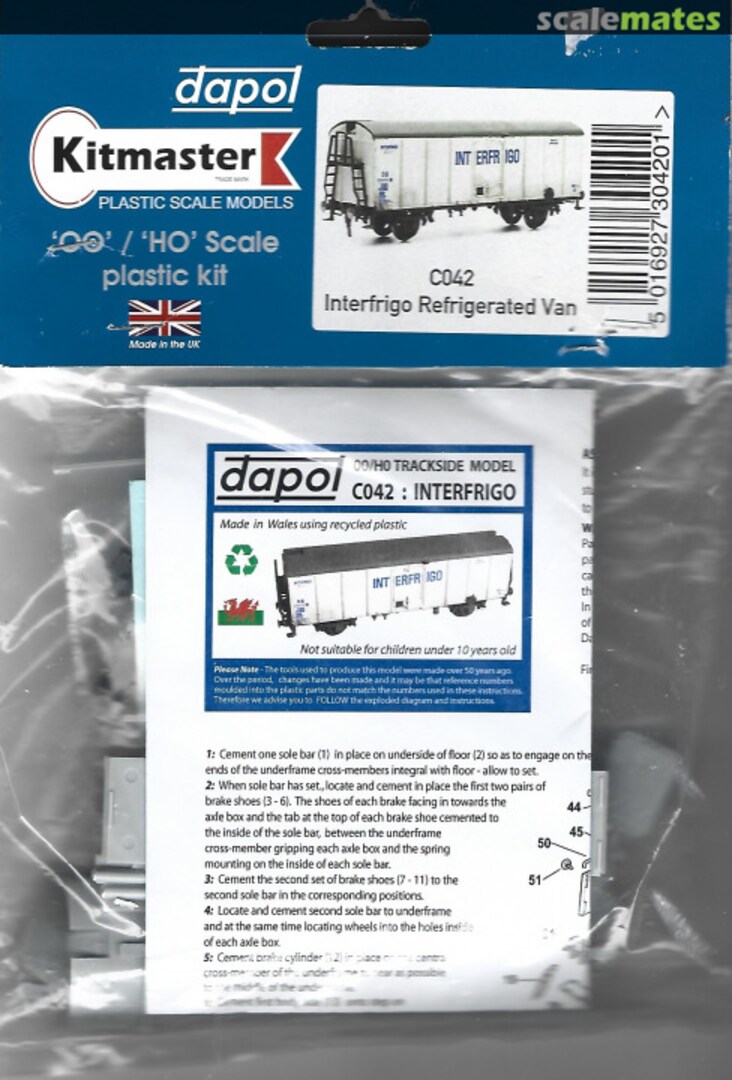 Boxart Interfrigo Refrigerated Van C042 Dapol Kitmaster Boxart Interfrigo Refrigerated Van C042 Dapol Kitmaster