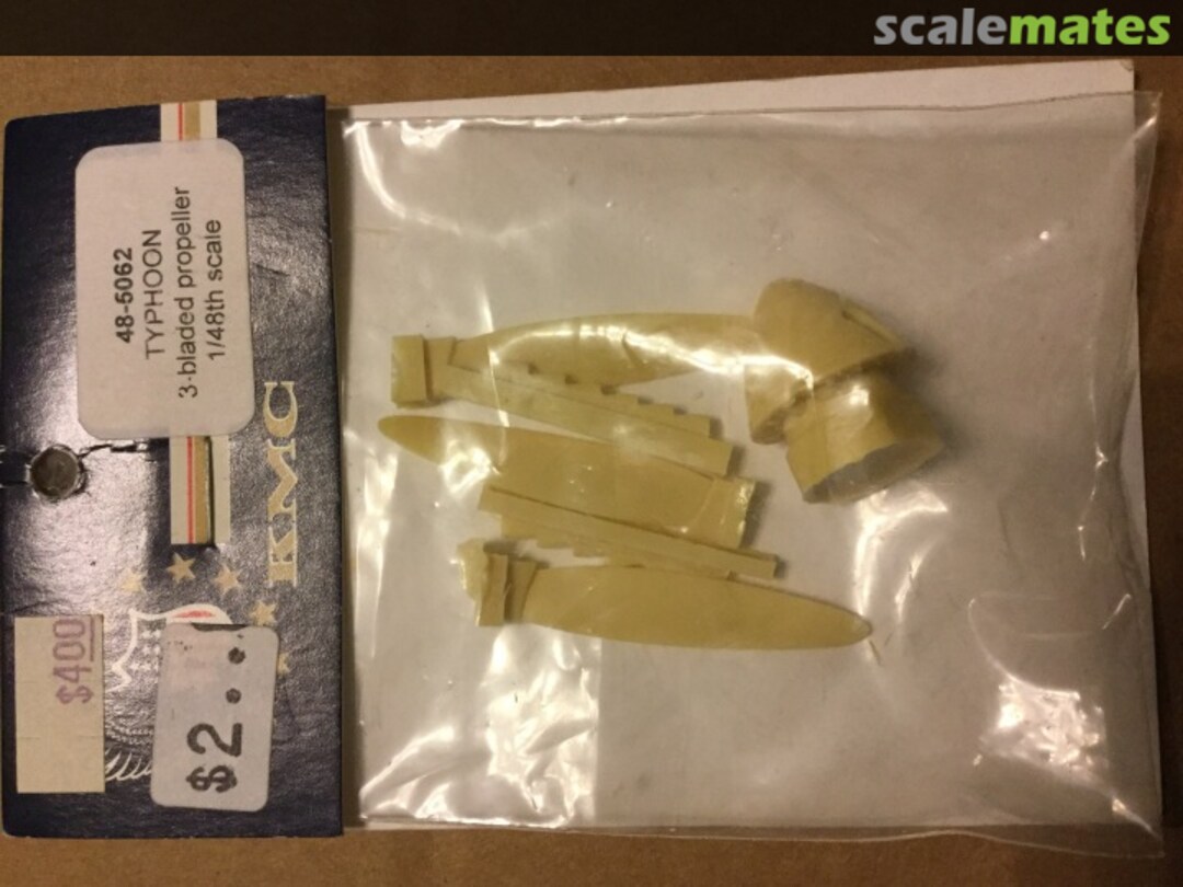 Boxart Hawker Typhoon 3 Bladed Prop 48-5062 KMC Boxart Hawker Typhoon 3 Bladed Prop 48-5062 KMC