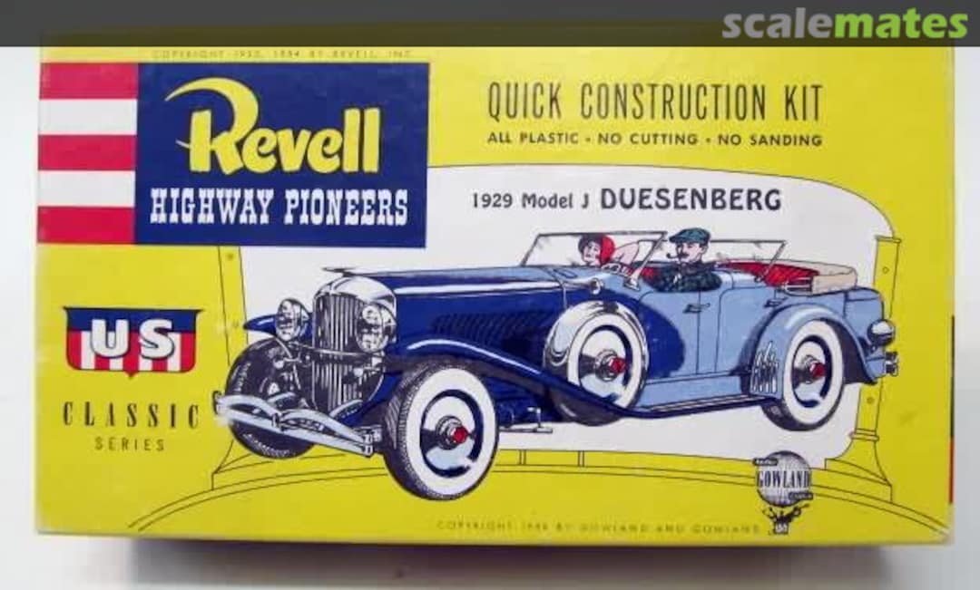Boxart 1929 Duesenberg Model J H-72:89 Revell Boxart 1929 Duesenberg Model J H-72:89 Revell