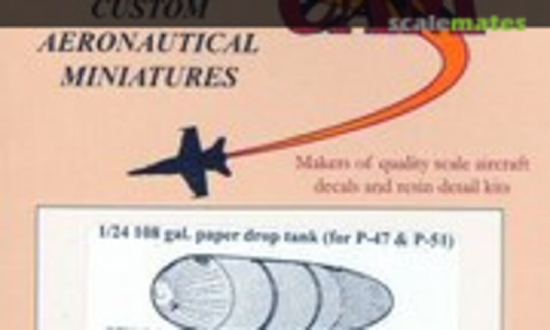 1:24 R24001 Resin 108 Gallon Paper Drop Tank for P-47 & P-51 (CAM R24001) R24001