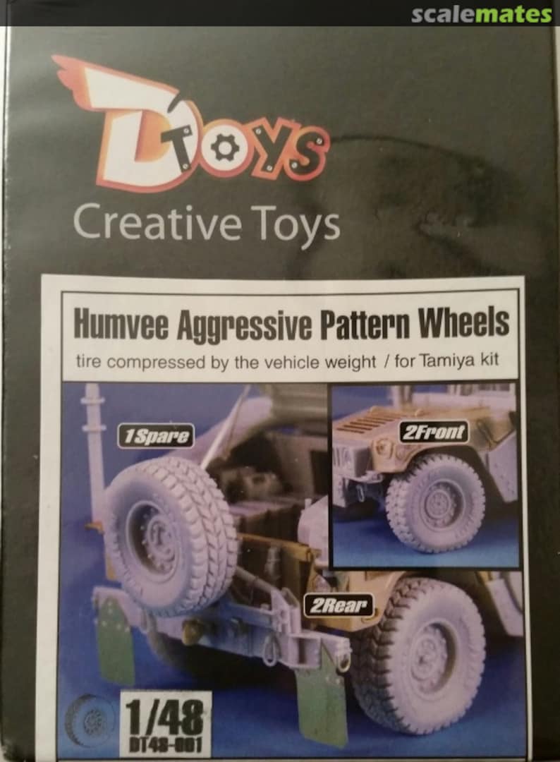 Boxart Humvee Aggressive Pattern Wheels DT48-001 DToys Boxart Humvee Aggressive Pattern Wheels DT48-001 DToys