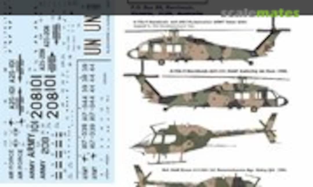 1:35 Blackhawk & Kiowa Helicopters - A.D.F. Decals (Novascale N-35034) N-35034