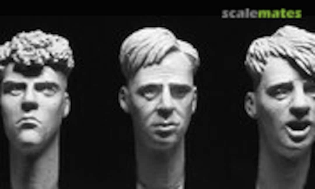 1:35 5 Heads with 1940/50s Short Back and Sides' Haircuts (Hornet & Wolf HH46) HH46