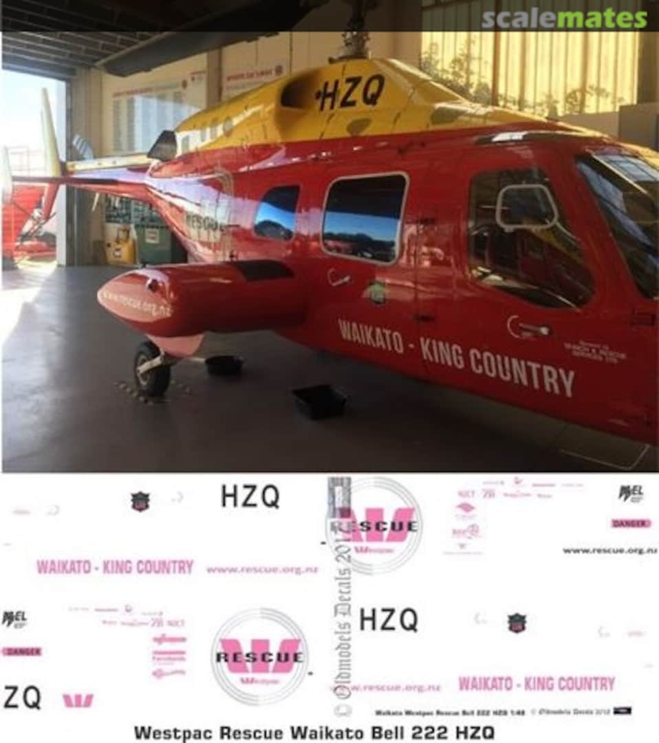 Boxart Bell 222B - Westpac Rescue Waikato HZQ OMD1228 Oldmodels Decals Boxart Bell 222B - Westpac Rescue Waikato HZQ OMD1228 Oldmodels Decals