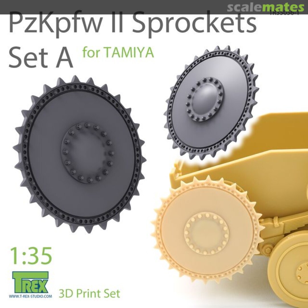 Boxart PzKpfw II Sprockets Set A TR35056-1 T-Rex Studio Boxart PzKpfw II Sprockets Set A TR35056-1 T-Rex Studio