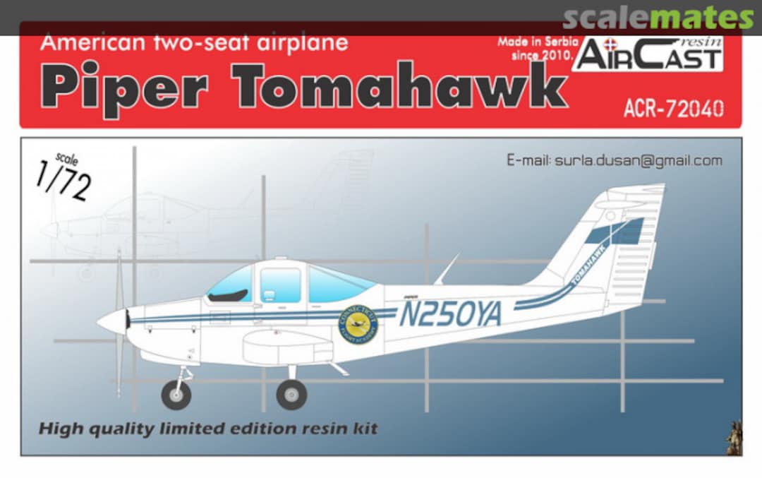 Boxart Piper Tomahawk ACR-72040 Air Cast Resin Boxart Piper Tomahawk ACR-72040 Air Cast Resin
