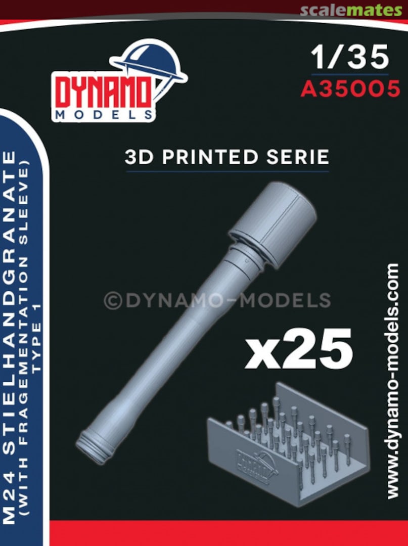 Boxart M24 STIELHANDGRANATE WITH FRAGMENTATION SLEEVE (25PCS) A35005 Dynamo Models