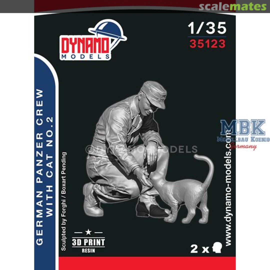 Boxart German Panzer Crew with Cat No.2 35123 Dynamo Models