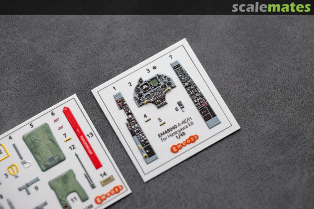 Contents A-4E/H Skyhawk interior 3D decals EM48040 Embase Contents A-4E/H Skyhawk interior 3D decals EM48040 Embase