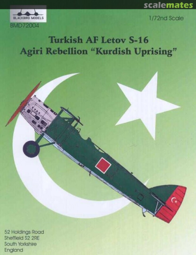 Boxart Turkish AF Letov S-16 BMD72004 Blackbird Models