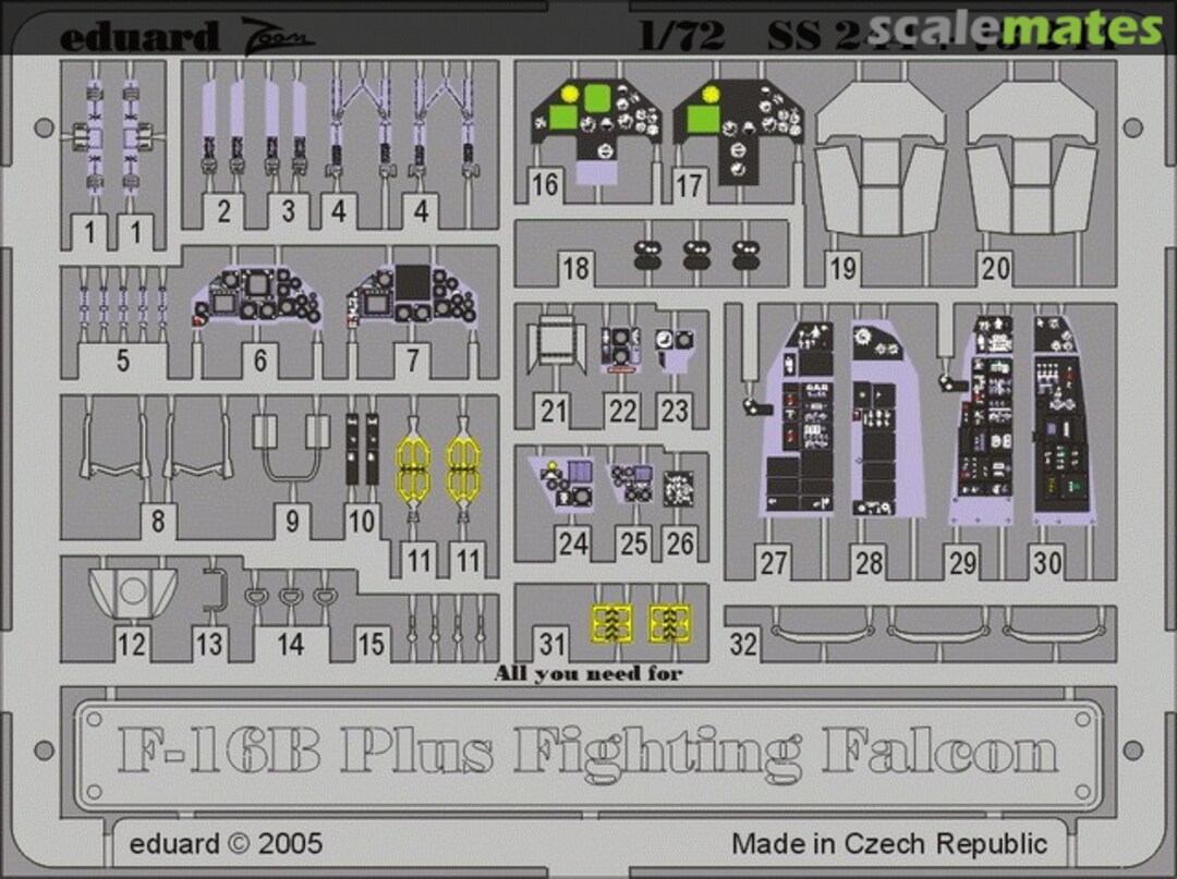 Boxart Color F-16B Plus Falcon Detail Set 73244 Eduard Boxart Color F-16B Plus Falcon Detail Set 73244 Eduard