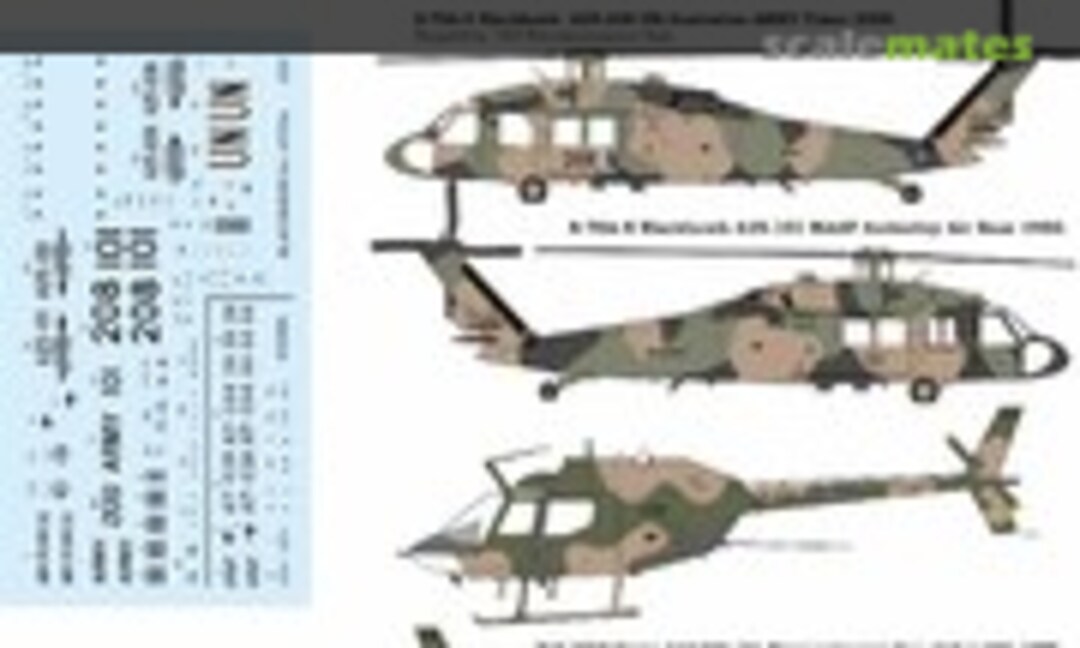1:72 Blackhawk & Kiowa Helicopters - A.D.F. Decals (Novascale N-472034) N-472034