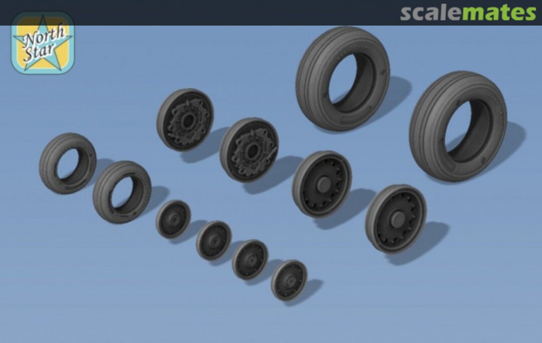 Boxart A-6 & EA-6B wheels set - No mask series NS48105-a North Star