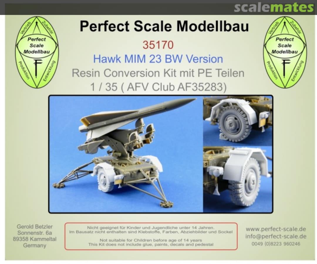 Boxart MIM-23 HAWK BW Version 35170 Perfect Scale Modellbau Boxart MIM-23 HAWK BW Version 35170 Perfect Scale Modellbau