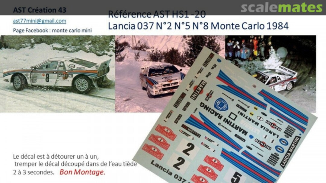 Boxart Lancia Rally 037 "MARTINI" AST HS1-20 AST Création 43