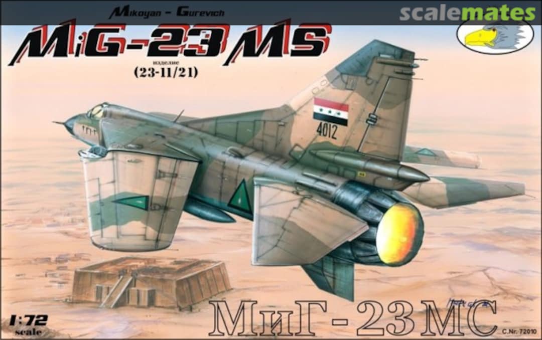 Boxart Mikoyan MiG-23MS 72010 R.V.Aircraft Boxart Mikoyan MiG-23MS 72010 R.V.Aircraft
