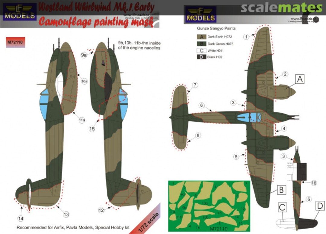 Boxart Westland Whirlwind Mk.I Early M72110 LF Models