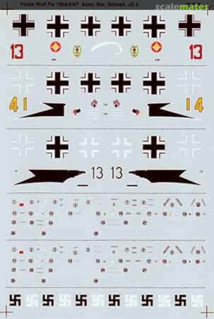 Boxart Focke Wulf Fw 190A3/4/7 72-809 Microscale Boxart Focke Wulf Fw 190A3/4/7 72-809 Microscale